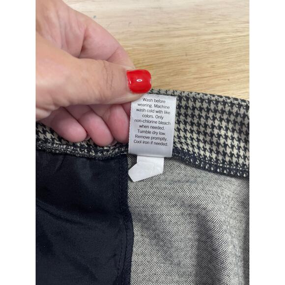 Nine West trousers slacks pants women's XL black khaki houndstooth pull on comfo - Picture 7 of 16